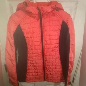 Women's Red and Black Hooded Jacket